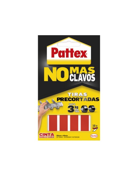 Cinta doble cara pattex precortada extra fuerte blister de 12 unidades