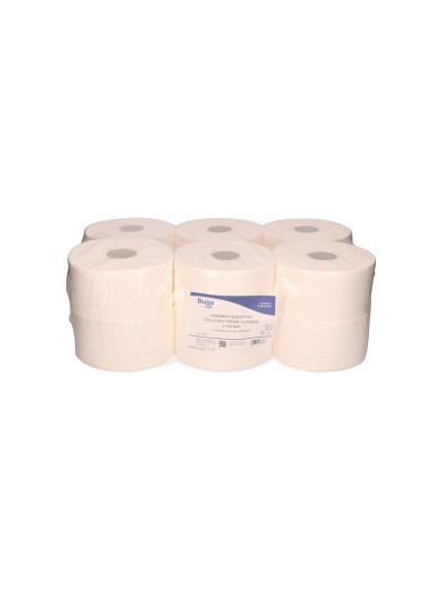 Papel higienico bunzl greensource celulosa virgen 2 capas bobina 150 mt para dispensador ref. 39939