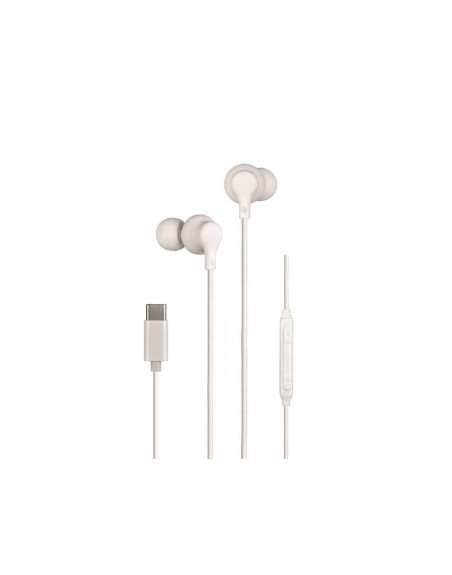 Auricular daewo in-ear con microfono usb tipo-c color blanco