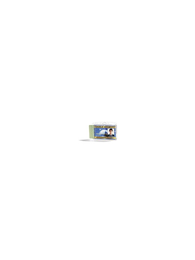 Identificador durable poliestireno rigido para 2 tarjetas vertical/horizontal 54x87 mm