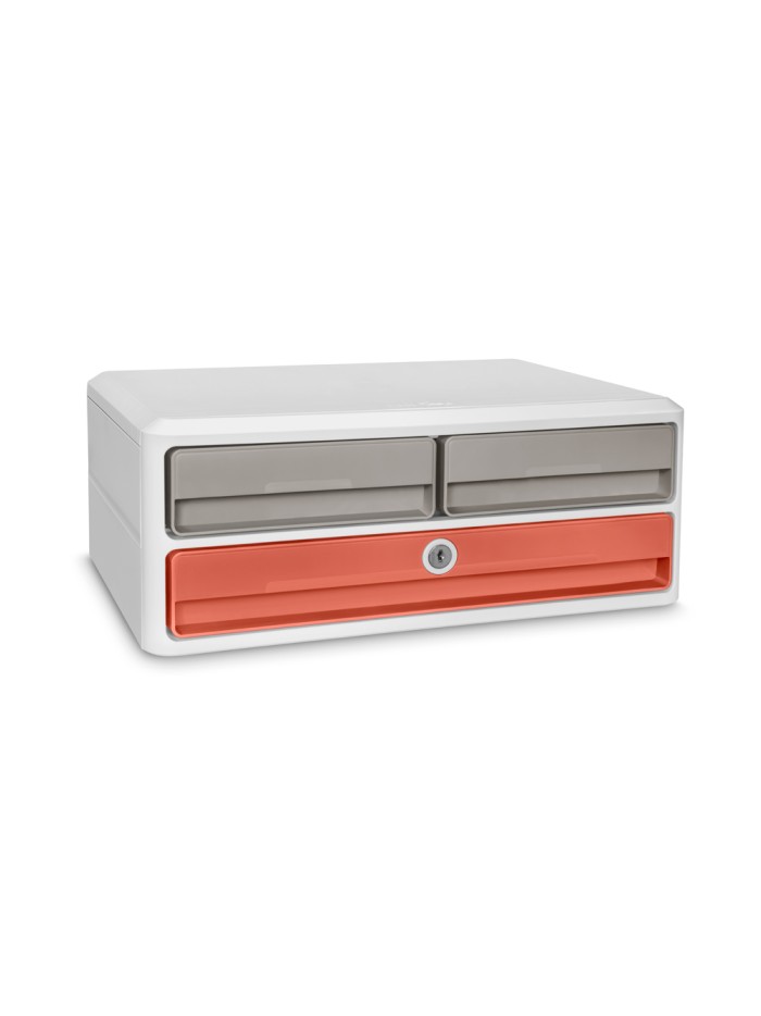 Fichero cajones de sobremesa cep terra nova 2 cajones pequeños + 1 cajon grande color terracota/arena Fichero cajones de sobremesa cep terra nova 2 cajones pequeños + 1 cajon grande color terracota/arena