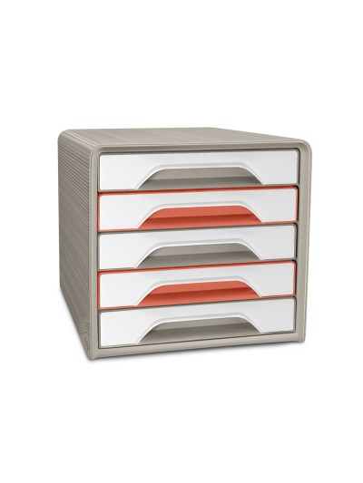 Fichero cajones de sobremesa cep terra nova 5 cajones smoove colores surtidos 360x288x271 mm