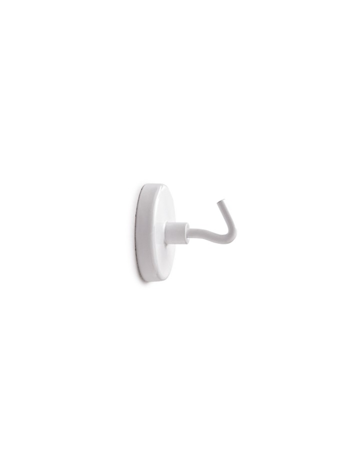 Iman maul de potencia con gancho 36 cm diametro peso max. 6 kg color blanco pack de 5 unidades Iman maul de potencia con gancho 36 cm diametro peso max. 6 kg color blanco pack de 5 unidades