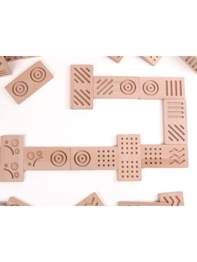 Juego didactico andreutoys domino sensorial madera 28 piezas