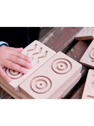 Juego didactico andreutoys domino sensorial madera 28 piezas