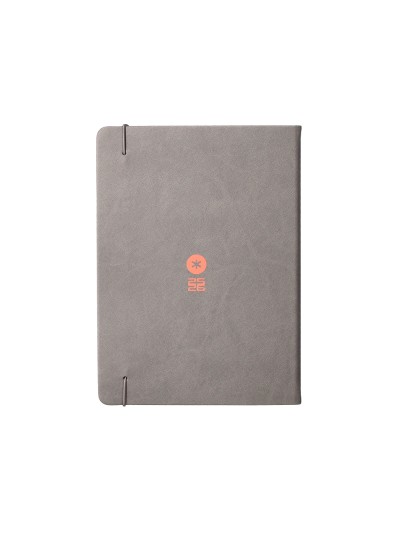 Agenda escolar antartik 25-26 encuadernada go! simil piel gris semana vista a5 bilingüe papel fsc 80 gr