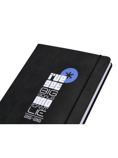 Agenda escolar antartik 25-26 encuadernada go! simil piel negro semana vista a5 bilingüepapel fsc 80 gr