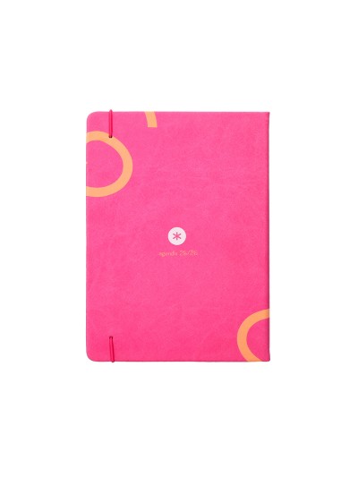 Agenda escolar antartik 25-26 encuadernada go! simil piel fucsia semana vista a5 bilingüe papel fsc 80 gr