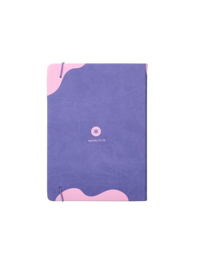 Agenda escolar antartik 25-26 encuadernada go! simil piel morado semana vista a5 bilingüe papel fsc 80 gr
