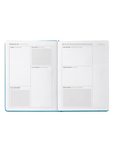 Agenda escolar antartik 25-26 encuadernada go! simil piel verde semana vista a5 bilingüe papel fsc 80 gr