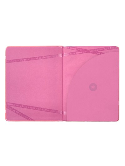 Agenda escolar antartik 25-26 encuadernada go! simil piel rosa semana vista a5 bilingüe papel fsc 80 gr