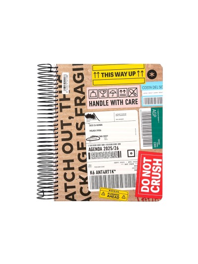 Agenda escolar antartik 25-26 espiral cargo dia pagina a5 bilingüe papel fsc 80 gr
