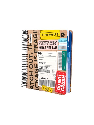 Agenda escolar antartik 25-26 espiral cargo dia pagina a5 bilingüe papel fsc 80 gr