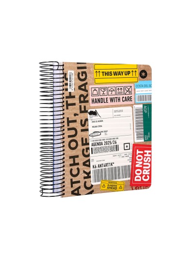 Agenda escolar antartik 25-26 espiral cargo dia pagina a5 bilingüe papel fsc 80 gr