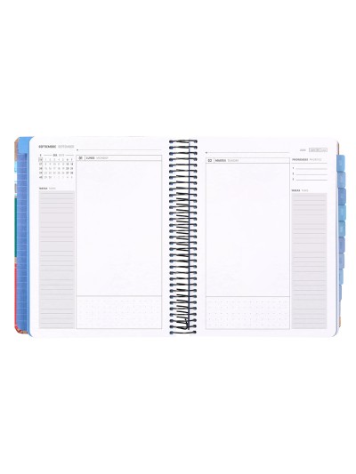 Agenda escolar antartik 25-26 espiral cargo dia pagina a5 bilingüe papel fsc 80 gr
