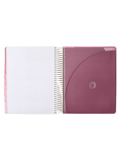 Agenda escolar antartik 25-26 espiral fun day rosa dia pagina a5 bilingüe papel fsc 80 gr
