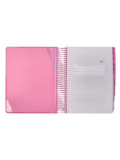 Agenda escolar antartik 25-26 espiral fun day fucsia dia pagina a5 bilingüe papel fsc 80 gr