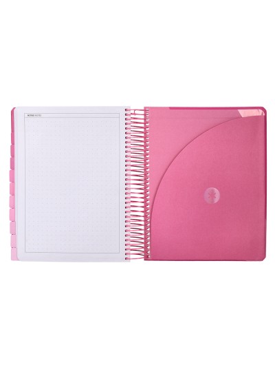 Agenda escolar antartik 25-26 espiral fun day fucsia dia pagina a5 bilingüe papel fsc 80 gr