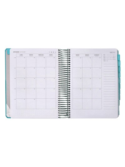 Agenda escolar antartik 25-26 espiral fun day turquesa dia pagina a5 bilingüe papel fsc 80 gr