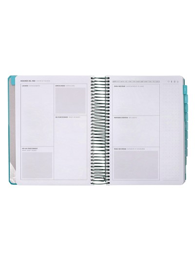Agenda escolar antartik 25-26 espiral fun day turquesa dia pagina a5 bilingüe papel fsc 80 gr