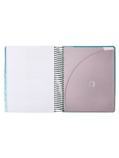 Agenda escolar antartik 25-26 espiral fun day turquesa dia pagina a5 bilingüe papel fsc 80 gr
