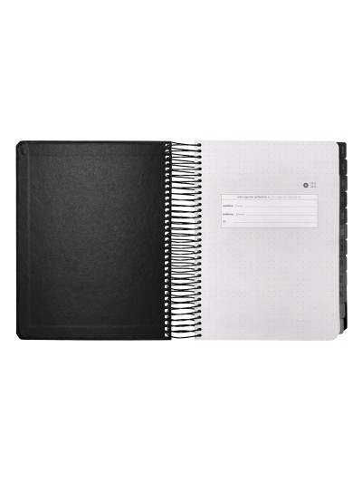 Agenda escolar antartik 25-26 espiral neon negro dia pagina a5 bilingüe papel fsc 80 gr