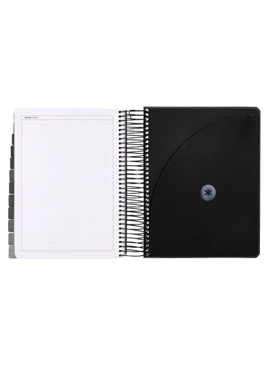 Agenda escolar antartik 25-26 espiral neon negro dia pagina a5 bilingüe papel fsc 80 gr