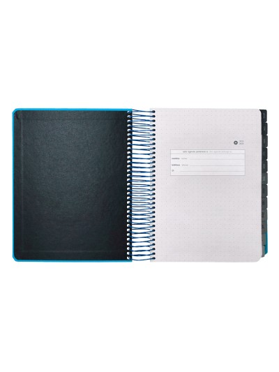 Agenda escolar antartik 25-26 espiral neon azul dia pagina a5 bilingüe papel fsc 80 gr