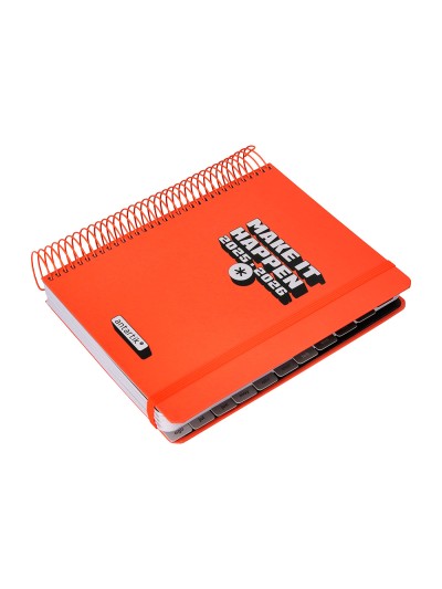 Agenda escolar antartik 25-26 espiral neon rosa dia pagina a5 bilingüe papel fsc 80 gr