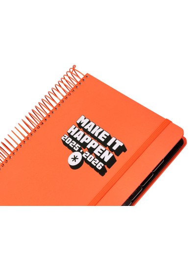 Agenda escolar antartik 25-26 espiral neon rosa dia pagina a5 bilingüe papel fsc 80 gr