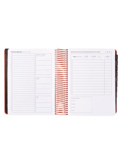 Agenda escolar antartik 25-26 espiral neon rosa dia pagina a5 bilingüe papel fsc 80 gr
