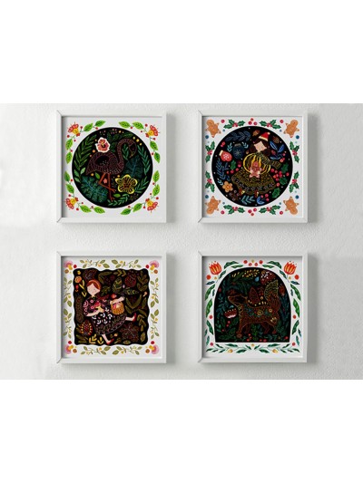 Juego didactico mideer scratch art card boy