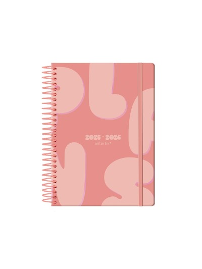 Agenda escolar antartik 25-26 espiral plans naranja dia pagina a5 bilingüe papel fsc 80 gr
