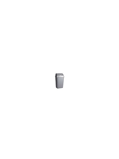 Papelera basculante plasticforte plastico 15 litros color plata 285x225x470 mm