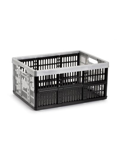 Caja plegable plasticforte 32 litros plastico color plata 480x350x230 mm
