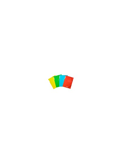 Carpeta pardo gomas solapas carton brillo expositor de 48 unidades colores surtidos