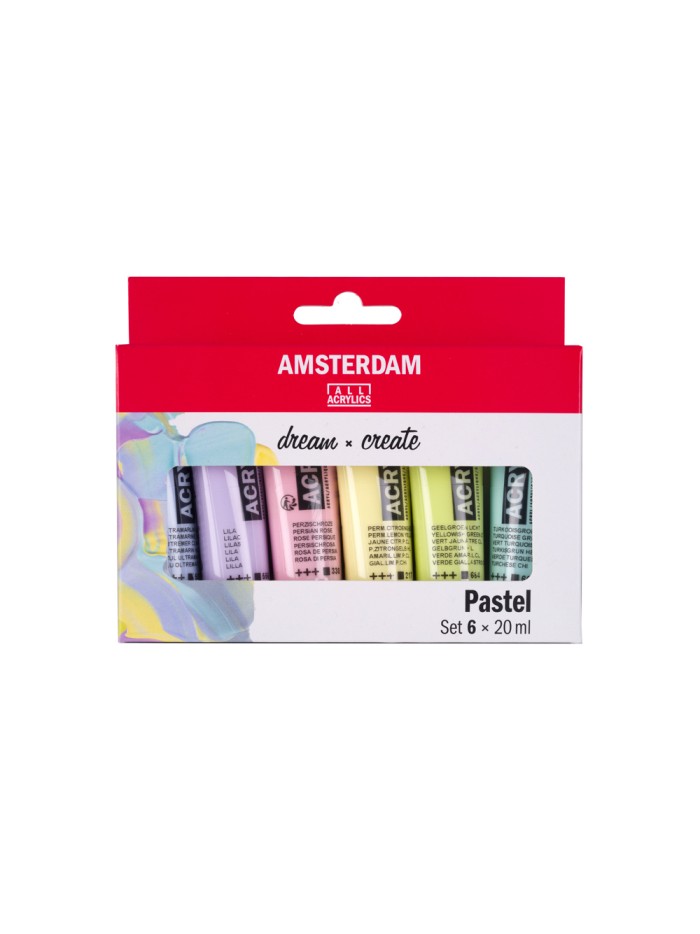 Pintura acrilica amsterdam 20 ml caja de 6 colores surtidos pastel Pintura acrilica amsterdam 20 ml caja de 6 colores surtidos pastel