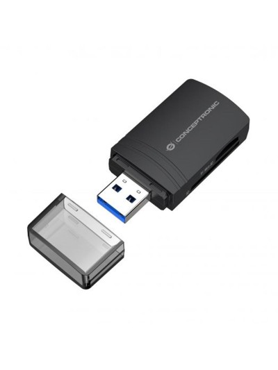 Lector de tarjetas usb 3.0 conceptronic bian06b sd - sdhc - sdxc - microsd - tflash