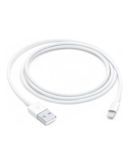 Cable lightning a usb tipo a apple 1m - macho - macho - blanco