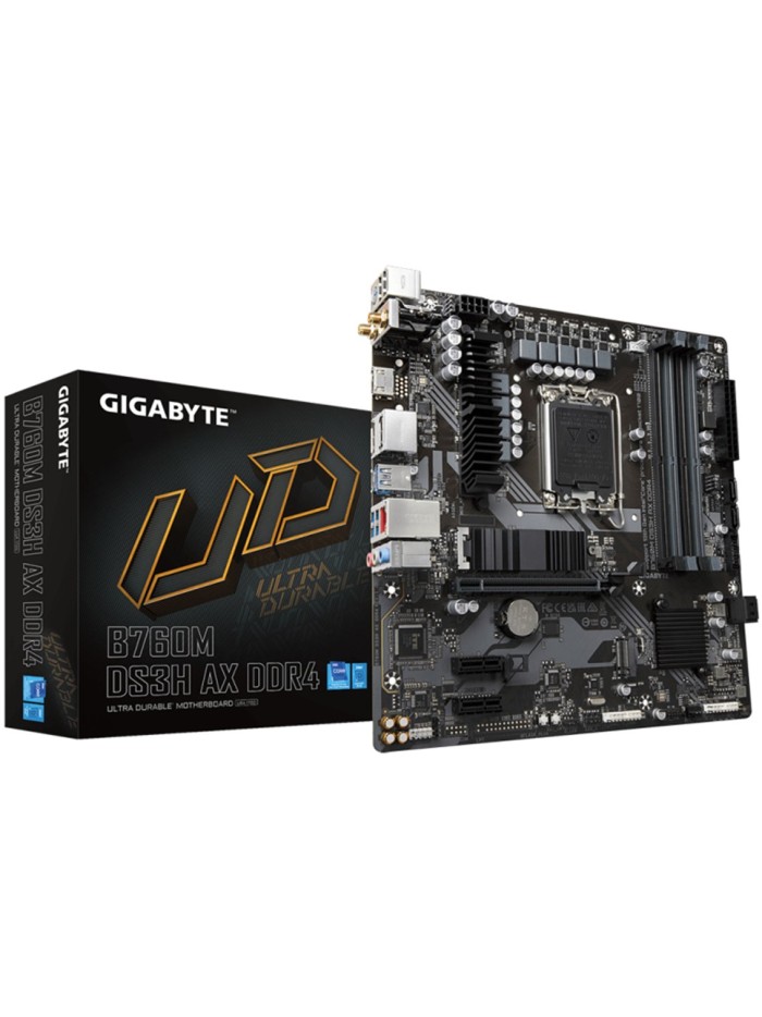 Placa base gigabyte b760m ds3h ax 1700 matx - 4 x ddr4 - 4 x sata - 3 x usb 3.2 - 2 x usb 2.0 - 1 x usb tipo c Placa base gigabyte b760m ds3h ax 1700 matx - 4 x ddr4 - 4 x sata - 3 x usb 3.2 - 2 x usb 2.0 - 1 x usb tipo c