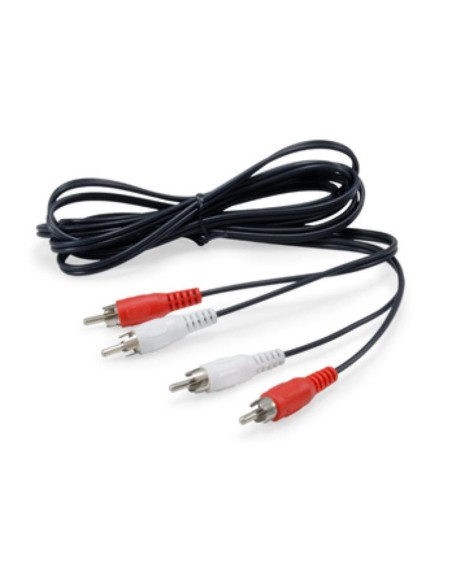 Cable 2x rca equip 2.5m - macho - macho - negro