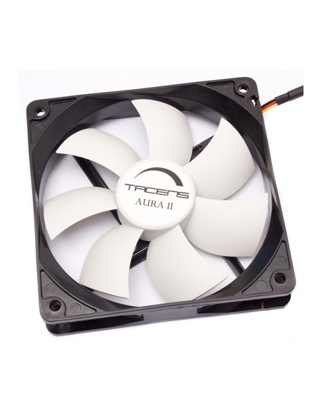 Ventilador auxiliar tacens aura ii 12cm ultrasilencioso color negro y blanco