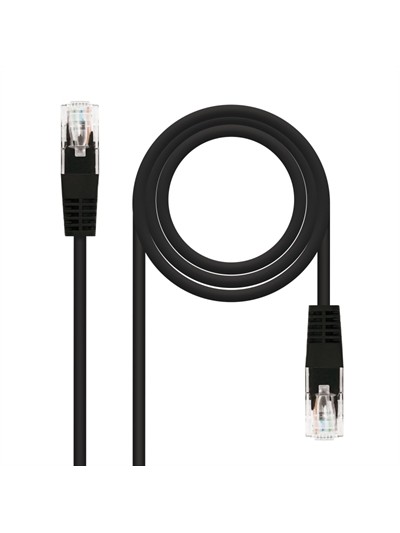 Latiguillo cable red utp cat.5e rj45 nanocable 1m negro