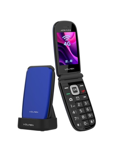 Telefono movil volfen astro flip 4g azul