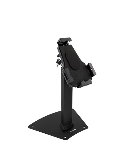 Soporte sobremesa tooq para tablet + antirrobo negro
