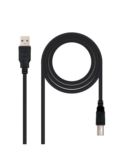 Cable usb tipo a a usb tipo b nanocable 4.5m negro - macho - macho