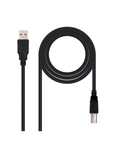 Cable usb tipo a a usb tipo b nanocable 4.5m negro - macho - macho
