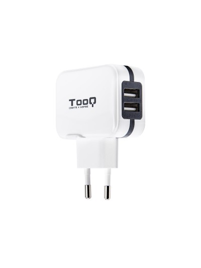 Cargador pared usb tooq tqwc - 11s02wt 2xusb 3.4 blanco