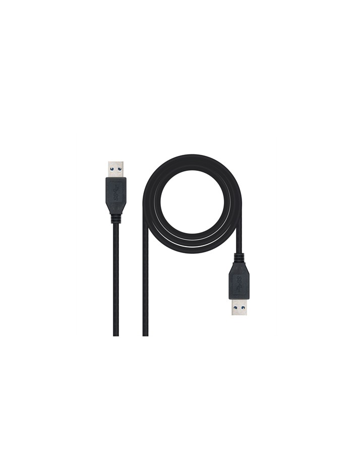Cable usb 3.0 tipo a nanocable 1m - macho - macho - negro Cable usb 3.0 tipo a nanocable 1m - macho - macho - negro
