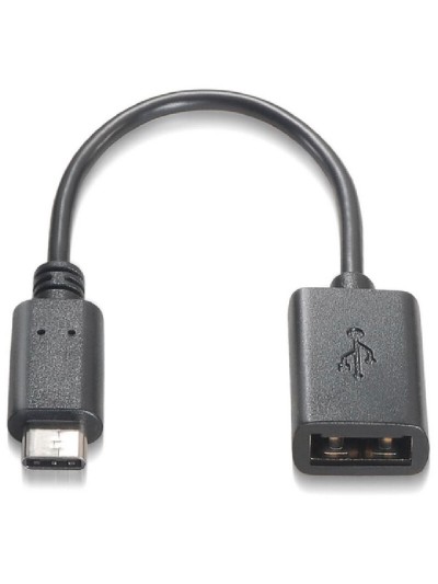 Cable usb tipo c a usb 2.0 nanocable 0.15m - macho - hembra - negro